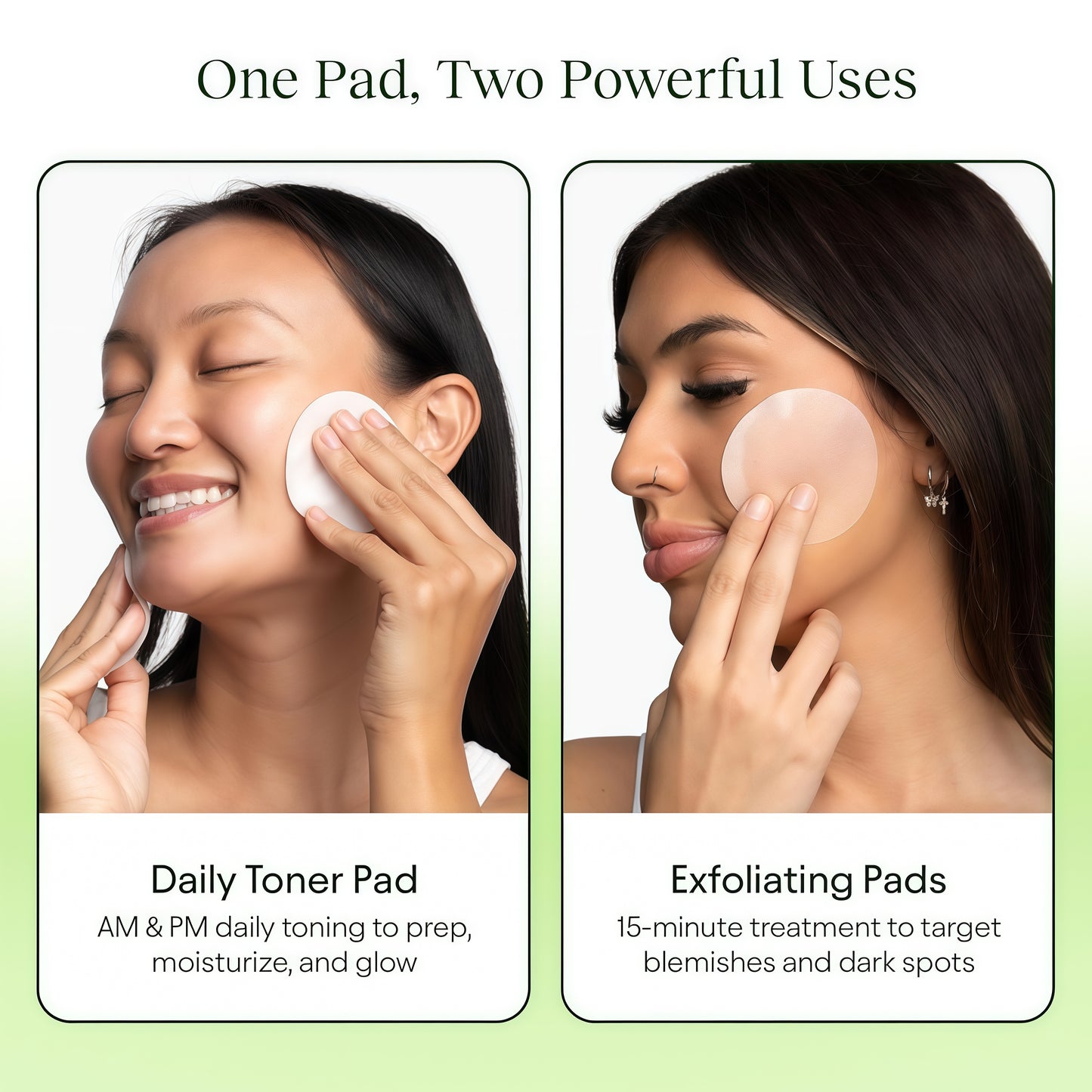 JiYu Korean Skincare Bundle – NAD+ Hydrating Face Moisturizer (50 ml) + Toning Polish Pads (100 Count) – Brightening & Hydrating Daily Skincare Routine for All Skin Types