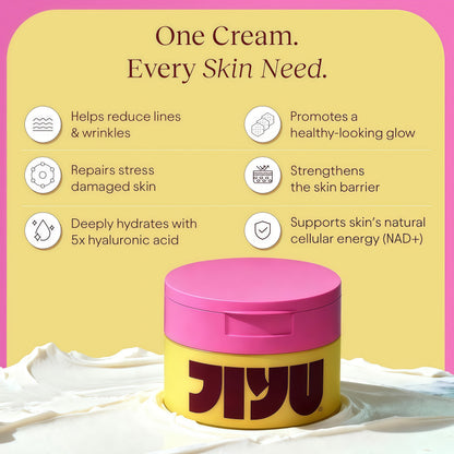JiYu Korean Skincare Bundle – NAD+ Hydrating Face Moisturizer (50 ml) + Toning Polish Pads (100 Count) – Brightening & Hydrating Daily Skincare Routine for All Skin Types